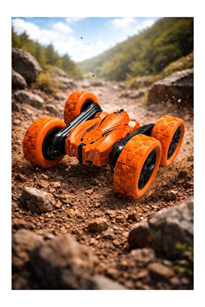 hak-iş oyuncak Oyuncak Uzaktan Kumandalı Takla Atan Araba 360 Derece Döner Fu...