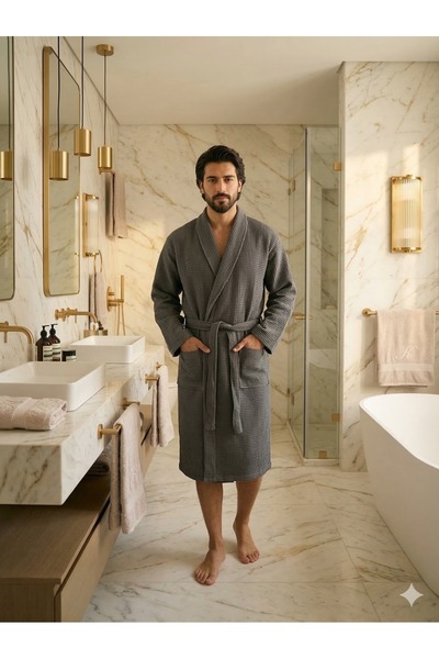 Damlaiso وافل بايك للجنسين - رداء حمام سبا للساونا والفنادق، صيفي