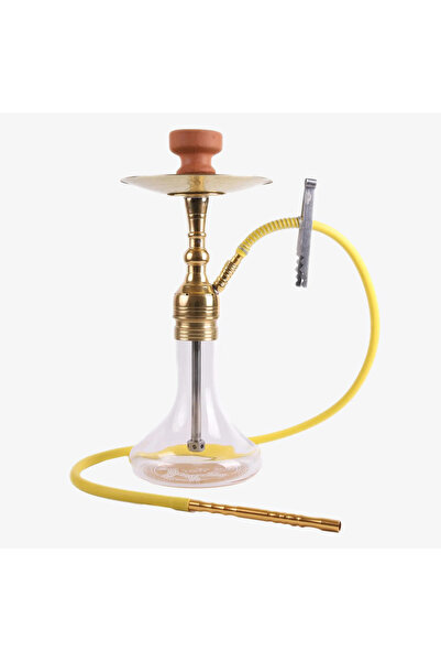 NARGİLE DÜNYASI Gold Bakır Small Puff Deri Marpuçlu Hediyelik Nargile Takımı ...