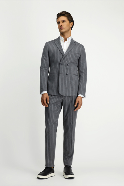 Kiğılı بدلة رياضية طويلة بقصة رياضية من 8 دروب ماسل فيت مخطط بيلي بإبزيم بأزر...