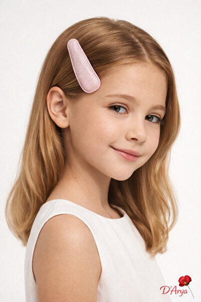 Darya Dd456 Pink Glittery K-Beauty Style Girl's Hair Clip (6 cm)