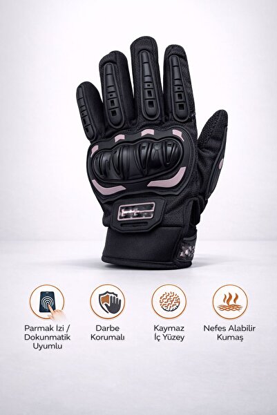 BELCO-TECH Motor Eldiveni Profesyonel Korumalı Dokunmatik Özelliği Motosiklet...