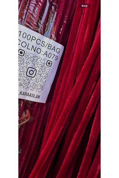 Mutkin 30 cm ŞÖNİL BORDO A079 RENK KOD -🛍️ TÜYLÜ HOBİ ÇUBUĞU 100 LÜ PAKET💐