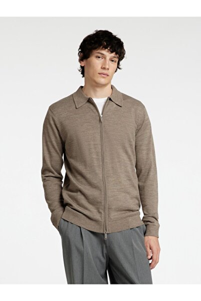 Selected Homme Strickjacke mit Reißverschluss Wollgemisch