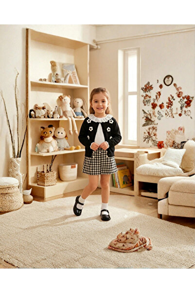 My Lusa baby wear Ceren I Kız Çocuk Çiçek İşlemeli Örgü Triko Hırka, Bluz ve ...