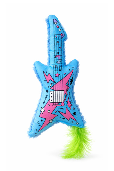 Miyav Gitar Şeklinde Catnipli Peluş Kedi Oyuncağı