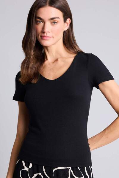 DeFacto Slim Fit Basic Modal T-Shirt H3873Ax26Sp