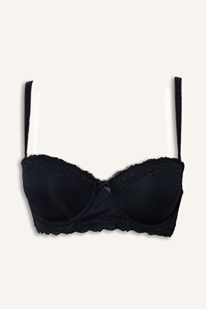 DeFacto Lace Detailed Micro Coated Half Padded Wired Balconette Bra G9373Ax26Sp