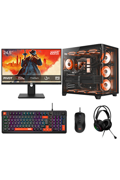 DRAGOS DRx9984 Ryzen 5 7600 16GB 512GB NVMe 16GB RX 9070XT 24.5 İnç 200Hz 1ms...