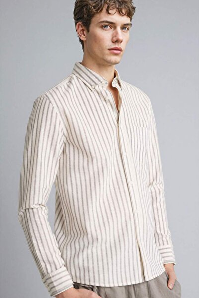 DeFacto Linen Blend Shirt F9322Ax26Sp