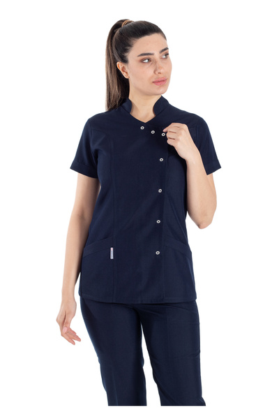 Alsancak Üniforma Luxe Flex Navy Blue Lycra Λεπτό ελαστικό ύφασμα Doctor Jers...