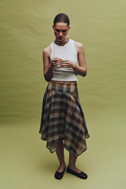 DeFacto Printed Normal Waist Modal Mini Skirt H1369Ax26Sp