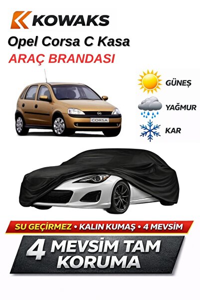 KOWAKS Opel Corsa C Kasa Oto Branda, Araba Brandası, Siyah
