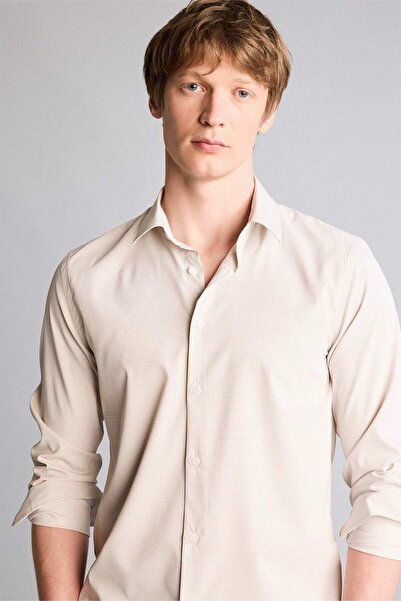 DeFacto Slim Fit Shirt Collar Printed Long Sleeve Shirt H3038Ax26Sp