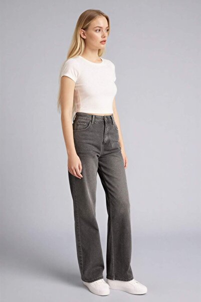 DeFacto Pantaloni lungi din denim, cu picior larg, anii '90, talie înaltă G88...