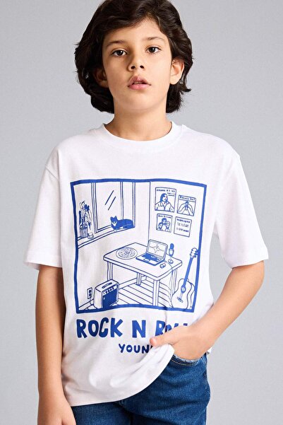 DeFacto Printed T-Shirt for Boys G8331A826Sm