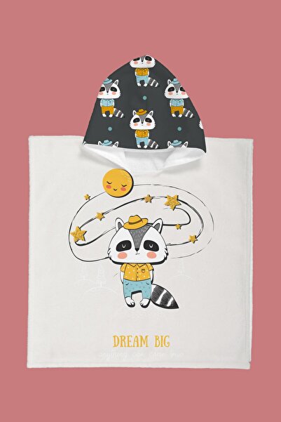 Evdek Πετσέτα παραλίας Dream Raccoon Kids Poncho