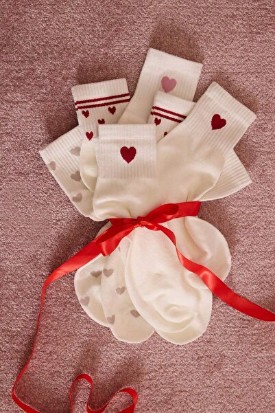 DeFacto Kadın 5li Pamuklu Soket Çorap G3594AXNS