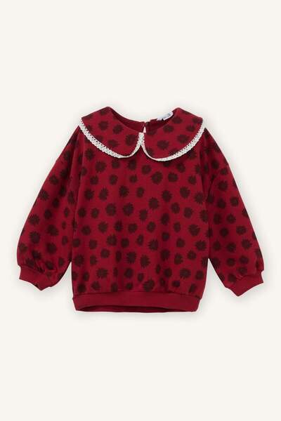 DeFacto Hanorac gros cu imprimeu floral și guler mare, croială normală, pentr...