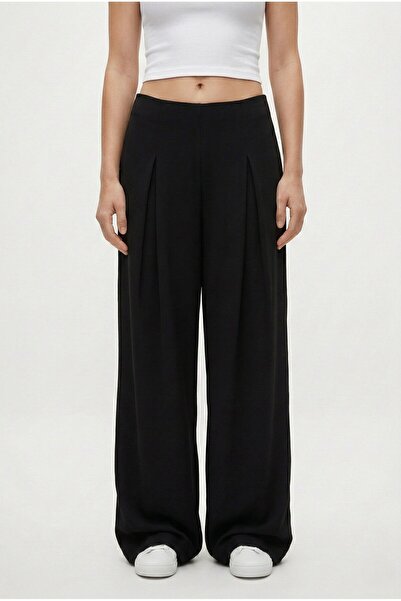 Ritnice Ženske Wesley Modal Touch Nabrano Sa džepovima crne trenirke