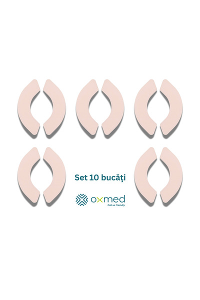 OXMED Set 10 benzi din hidrocoloid ZenSetiv, pentru fixare pungi de stomă/fis...