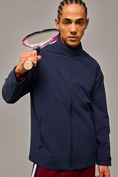 DeFacto Water Repellent Slim Fit Half Turtleneck Zippered Raincoat F8074Ax26Sp