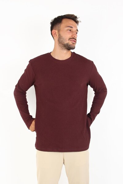 Mckanzie 5073-2 سويت شيرت وافل برقبة دائرية