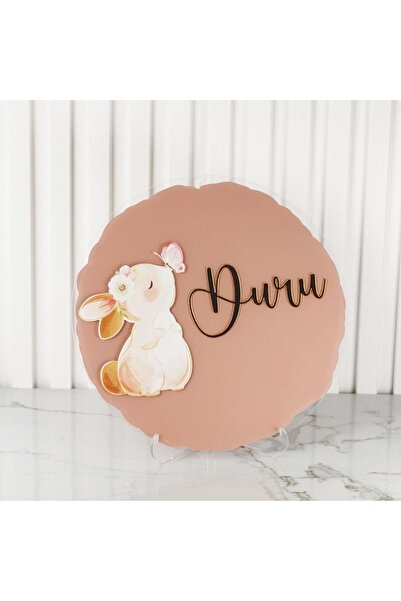 Çikolata Atölyesi Tavşanlı Kız Bebek Kapı Süsü