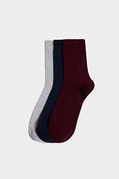 DeFacto Men's 3-Pack Cotton Long Socks H1026Axns