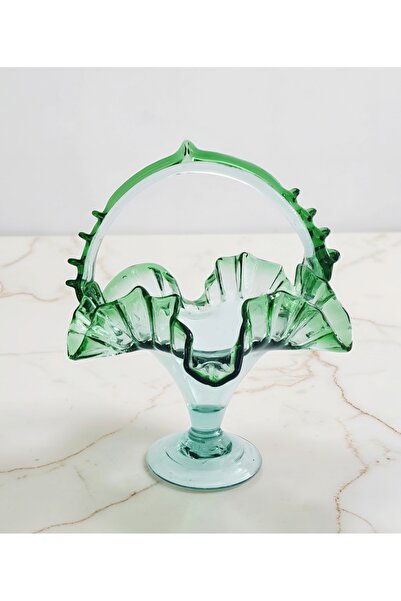 Felis Arte Handmade Cam Şekerlik, Dekoratif (Yeşil)