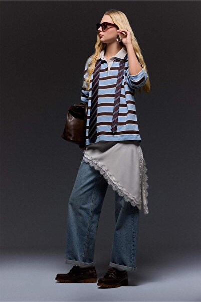 DeFacto Asymmetrical Regular Waist Satin Mini Skirt H0630Ax26Sp