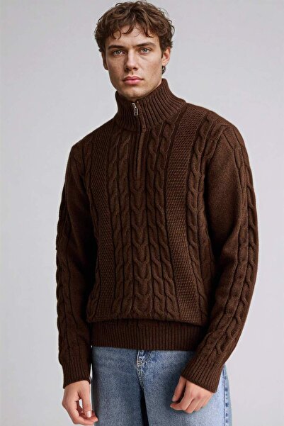 DeFacto Standard Fit High Neck Knitwear Sweater G8754Ax25Cw