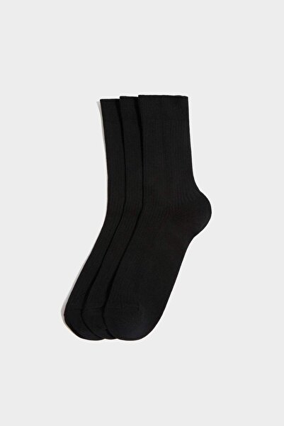 DeFacto Men's Seamless 3-Piece Bamboo Long Socks H0350Axns