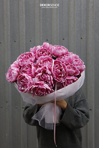 Dekorsende Yapay Şakayık Demeti Fuşya 50 cm