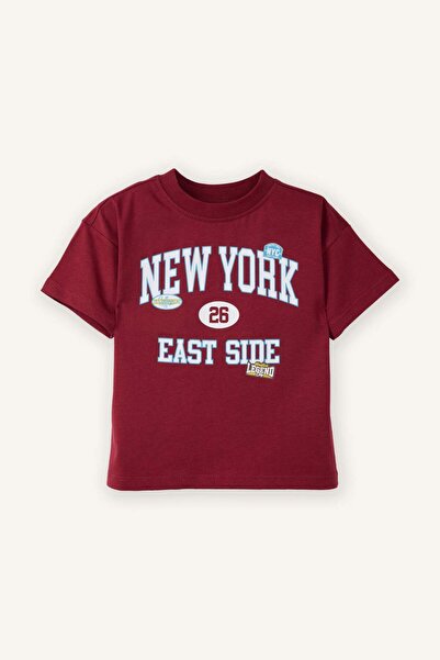 DeFacto Tricou supradimensionat cu imprimeu pentru băiețel G7478A526SM