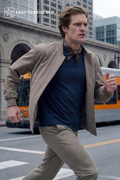 DeFacto Stretchy Slim Fit College Collar Coat F9655Ax26Sp