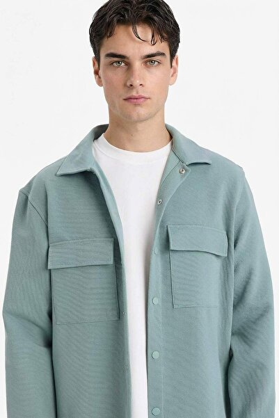 DeFacto Stretchy Fabric Cross Woven Shirt E7689Ax26Sp