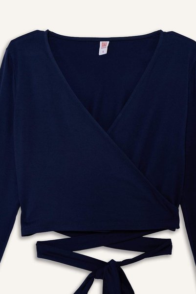 DeFacto Cross-Tied Long Sleeve Blouse F8572Ax26Sp