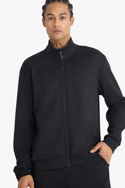 DeFacto Standard Fit Stand Collar Cardigan F9378Ax26Sp