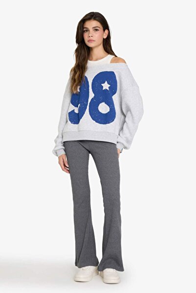 DeFacto Oversized Printed Thick Fabric Sweatshirt G7172Ax25Cw