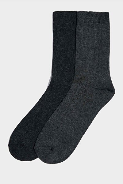 DeFacto Men's 2-Pack Wool Long Socks H1273Axns