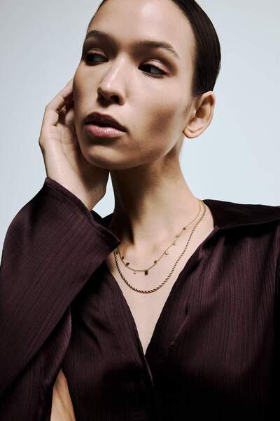 DeFacto Kadın Gold 2li Çelik Kolye G2855AXNS