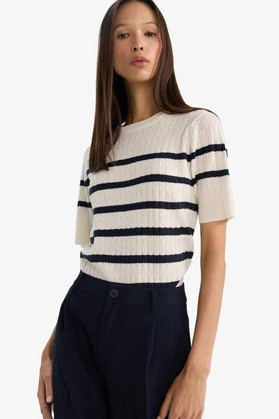 DeFacto Pulover cu guler rotund, croială normală G1984AX26SP