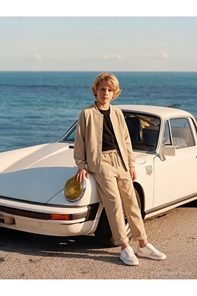 Civil Boys سترة للأولاد قماش بيكي من 6-9 سنوات - بيج 7-8 سنوات