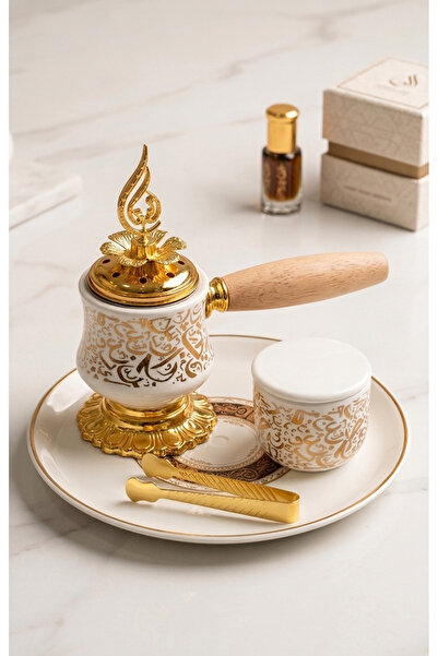 Layansaa Premium Desenli Buhurdanlık Seti – Gold Siyah Lüks Tütsü & Buhur Tep...
