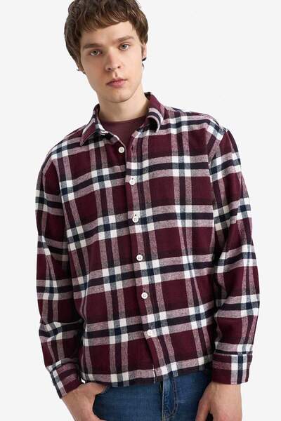 DeFacto Boxy Fit Flannel Shirt G7504Ax26Sp