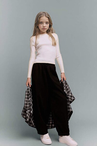 DeFacto Pantaloni pentru fete cu bandă elastică, model Balloon Fit G6753A826SM