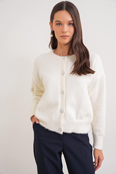 Hiccup Mixray oversized textured cardigan with ribbed details and buttons