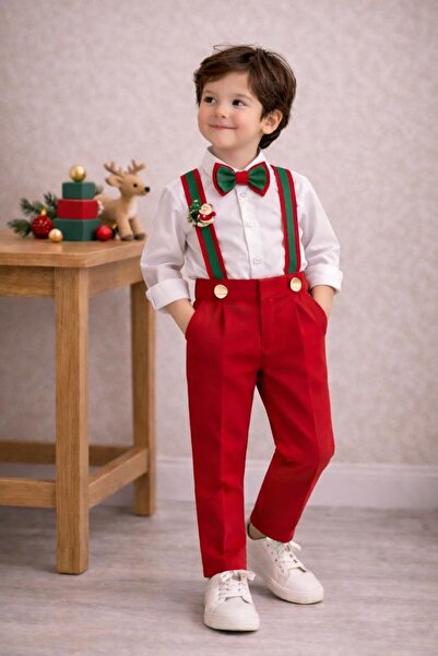 tubibebe Yeni Yıl Konsept Yılbaşı Özel Salopet + Gömlek + Papyon