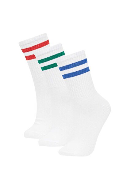 DeFacto Γυναικείες μακριές κάλτσες 3τμχ Βαμβάκι τμχ Z7495AZNS